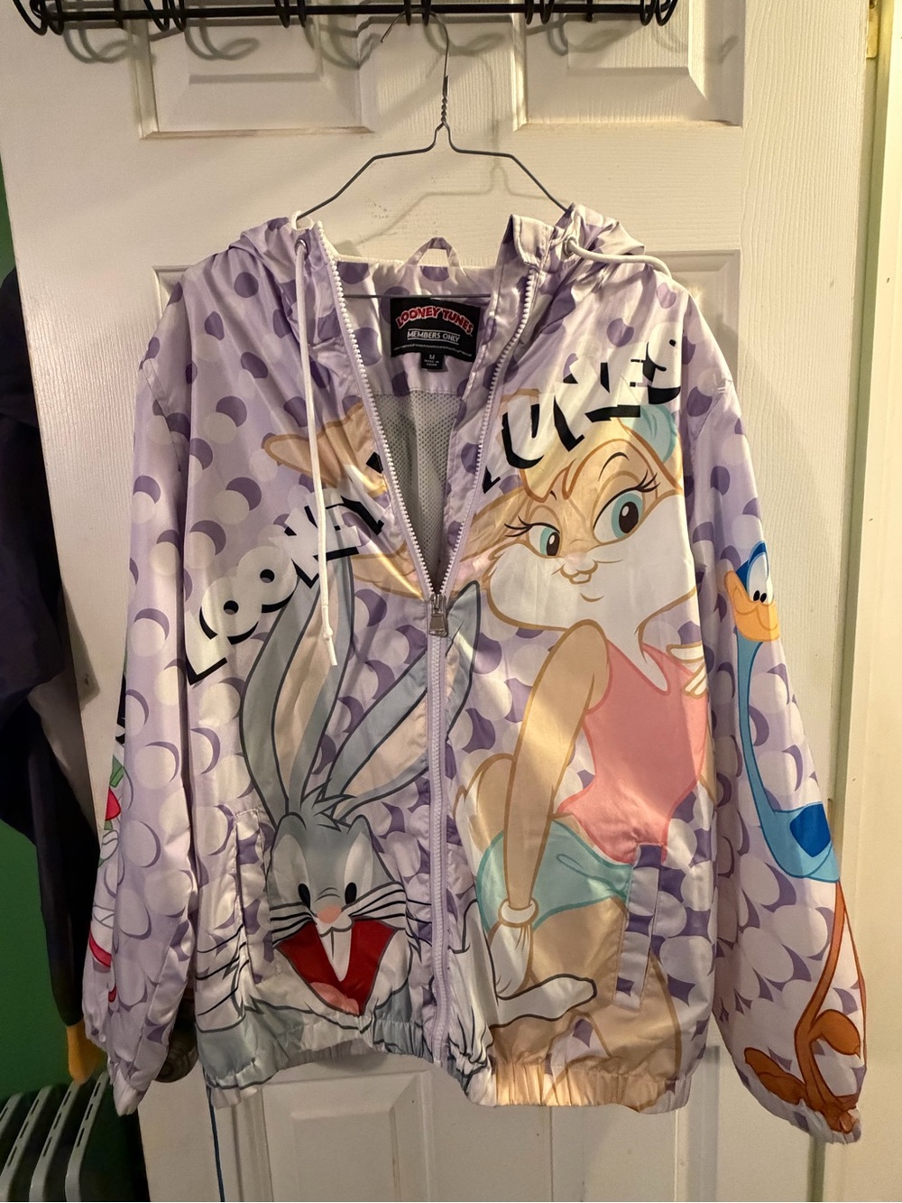 Warner Bros. Looney Tunes Purple Polka Dot Kids One-Piece Hoodie